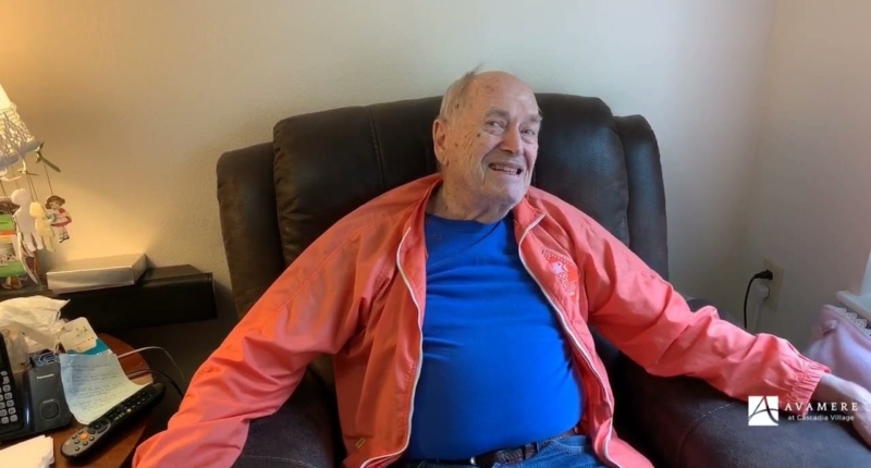 Smiling Man giving testimonial